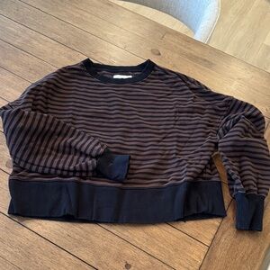 Aerie Striped Brown and Black Sweater